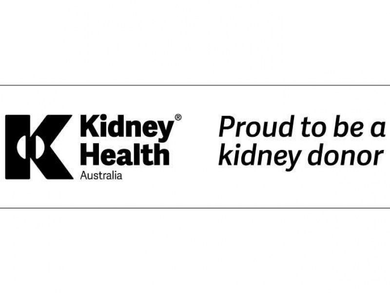 Kidney Health Australia 'Proud to be a kidney donor' sticker