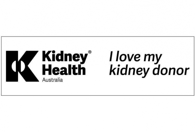 'I love my kidney donor' sticker