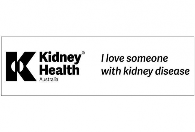 'I love someone with kidney disease' sticker