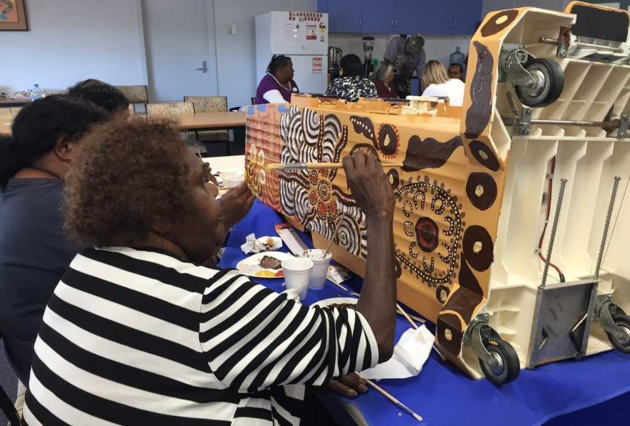 Indigenous women painting